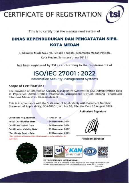 Sertifikasi ISO/IEC 27001:2022 Sistem Manajemen Keamanan Informasi